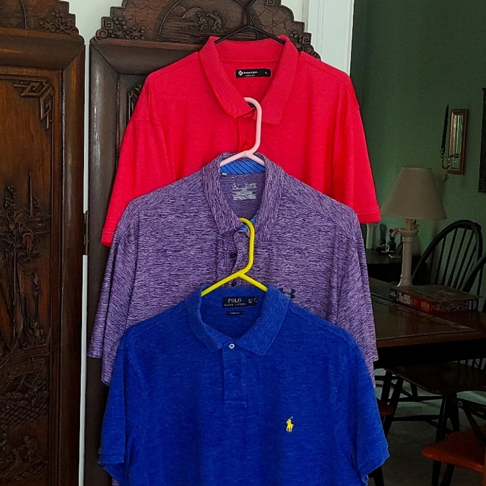 3 one of a kind shirts - Members Mark,Polo and Under Armor  All XL
